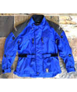 Men&#39;s TEKNIC Blue Motorcycle Duty Jacket w/ Windproof Power Skin Armor L... - €52,02 EUR