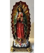 OUR LADY OF GUADALUPE VIRGIN MARY PRAY ROSE FLOWER RELIGIOUS FIGURINE  - £28.65 GBP