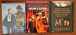 3 Movie DVD Bundle - Crime Fiction - Casino Royale, Ocean&#39;s Eleven, Sleepers - £5.14 GBP