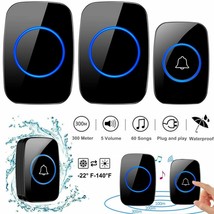 Waterproof Wireless Doorbell Adjustable Volume 1000FT Plugin Receiver 38 Chime - £15.17 GBP