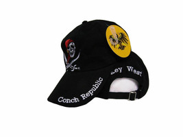 Key West Pirate Calico Jack Rackham Red Hat Conch Republic Washed Hat Cap - £20.55 GBP