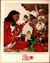 1965 Vintage Coke Coca Cola Soda Orig Ad Print Christmas sexy girl e6 - £20.02 GBP