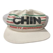 Vtg Trucker Hat Snapback Chin Radio TV International  Canadian Broadcast... - £36.67 GBP