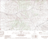 Dun Glen Peak, Nevada 1982 Vintage USGS Topo Map 7.5 Quadrangle Topographic - $23.99