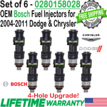 OEM 6Pcs Bosch 4-Hole Upgrade Fuel Injectors for 2008-2010 Dodge Avenger 2.7L V6 - $128.69