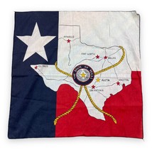 Vintage Texas State Scarf Line Star State Outline Seal Boarder Bandana 2... - £7.74 GBP