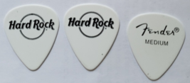 3 HARD ROCK 2009 Fender Guitar Picks, Medium, White, new - £7.86 GBP