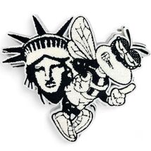 Lot of 12 New Embroidered Iron-on Statue of Liberty / Bee Large Patches - $27.75 CAD