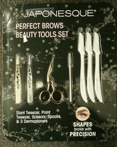 Open Box Japonesque Perfect Brows Beauty Tools Set 7 Pieces - $17.99