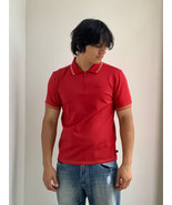 Men’s Fila Red | Cream Short Sleeve Zip Polo Shirt NWT - £46.35 GBP