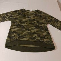 No Boundaries Women’s Cotton Blend Green Camo Long Sleeve Shirt Size L (11-13) image 8