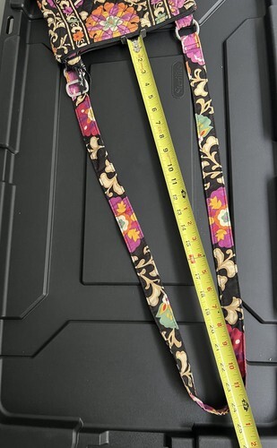 Vera Bradley Midnight Wildflowers Suzani Hipster Crossbody Bag - See Pictures Item image 11