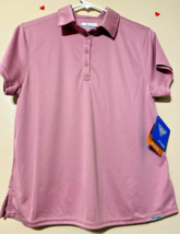 Columbia Sportswear Women&#39;s PFG Tidal Tee Short Sleeve Polo SZ M Color Pink - £19.13 GBP