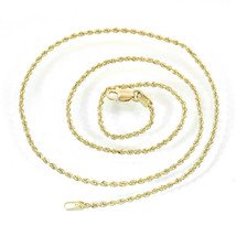 1.60mm 14K Yellow Gold Rope Chain - £173.69 GBP