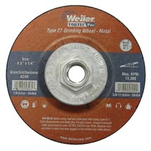 Weiler 56454 Wolverine 5/8&quot; 11 Arbor, 1/4&quot; Thickness, 4 1/2&quot; Diameter, A24R - $118.88 MXN