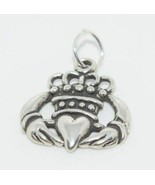 Sterling Silver Claddagh Heart Hands Necklace - £27.94 GBP