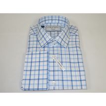 Men's Shirt Charles TYRWHITT Turkey 100% Cotton French Cuffs CHT-5 Blue Plaid image 4