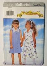 Butterick Fast &amp; Easy 4833 Size 2 3 4 It&#39;s Enchanting Childrens Dress &amp; ... - £6.24 GBP