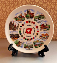 Vintage  Porcelain Decorative Plate &quot;Switzerland&quot; - £15.74 GBP