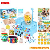 Fun Mini Pottery Wheel Kit for Kids Age 8-12 – Engaging and Safe Art Exp... - $50.44