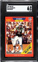 Joe Namath* 1989 Pro Set Announcers Collectible - NFL New York Jets* - HOF SGC 6 - £14.93 GBP