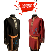 Medieval Celtic Viking Tunic Combo Offer  renaissance shirt SCA Larp Best Gift - £77.76 GBP+