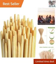 120PCS 36&quot; Bamboo Marshmallow Skewers - Heavy Duty Disposable Roasting S... - $1,323.75 MXN