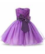 Girls Children Toddler Sleeveless Lace 3D Flower Tutu Princess Dresses_ - £15.18 GBP