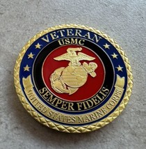 Us Marine Corps Veteran Challenge Coin - £11.96 GBP
