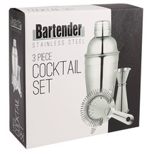 Bartender Stainless Steel Cocktail Set - 3-Piece - £43.75 GBP