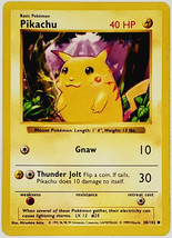  Pokemon &quot;Red Cheeks&quot; Error Pikachu Shadowless 58/102, 1999, Wizards, Tcg - £102.18 GBP