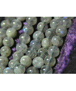 4mm Pale Grey Labradorite Gemstone Smooth Round Beads (1 strand) 90+/- b... - $114.88 MXN