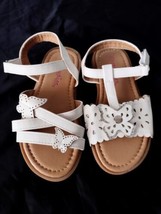 I Love Yo Kids Toddler Girls Butterfly Sandals Shoes Size 10 White Strap... - $12.30