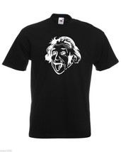 Albert Einstein Sticking Out His Tongue T-Shirt, Mens Funny Sciencist Shirt - £19.54 GBP