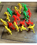 Vintage Indian Figures Various Colors 3&quot; Lot Of 16 Multiple Poses - $13.85