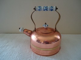 Vintage Made In Korea Copper / Brass Tea Kettle &quot; Beautiful Collectible Item &quot; - £37.36 GBP