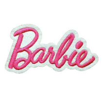 BARBIE IRON ON PATCH 3&quot; Pink Embroidered Applique - $3.95