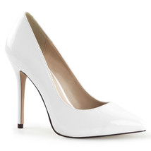 PLEASER Sexy White Patent 5&quot; Stilettos Heels Pumps Bridal Wedding Shoes AMU20/W - £47.92 GBP