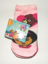 Dora The Explorer 3pk Ankle Socks White Pink Perrito Size 6-8 NWT - $6.57