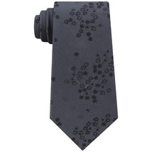 Calvin Klein Black Climbing Botanic Floral Silk Slim Tie - $24.99