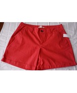 Women&#39;s Missy Canyon River Blue Chino Shorts Size 8 Chinese Red New W Tags - $17.79