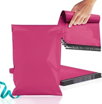 500 Hot Pink Flat Poly Mailers 12x15.5 Plastic Shipping Bags 2.0mil Self-Sealing - £94.19 GBP