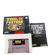 Super Nintendo Video Game vtg SNES box 1991 Wheel of Fortune Deluxe Edition NES - £30.99 GBP