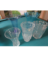 CRYSTAL VASES BALBOA MURANO, MADE IN POLAND, ROYAL BRIERLEY, BLEU FLUTE ... - $102.89 CAD+