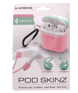 Pod Skinz Protective Silicone Kit for Apple Airpods Pink And Green NEW S... - $223.89 MXN