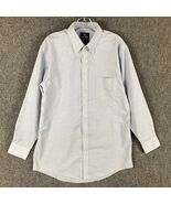 Stafford Shirt Men&#39;s 16 Regular Fit 32-33 Oxford Button Down Blue Cotton... - $20.87 CAD