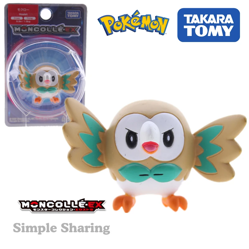 Takara Tomy Pokemon MC Moncolle-EX Asia-11 Rowlet Tomica 3-5cm Mini Pocket - £16.72 GBP