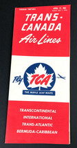 Vintage April 27, 1952 Trans-Canada Air Lines Airline Timetable - £13.75 GBP