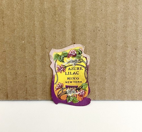 Beauty Product Azure Lilac King Co. Antique Label 1920-30s Mini 1.5 x 1 Item image 2