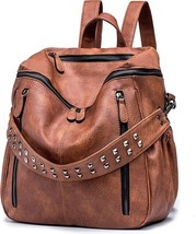 Roulens Women PU Leather Backpack Purse Convertible Ladies Fashion Casua... - $672.44 MXN